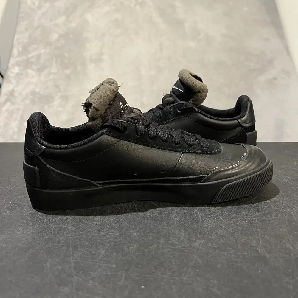 Nike Drop-Type N.354 Shoes Youth Size 5.5Y Black Low Top Leather Suede Casual